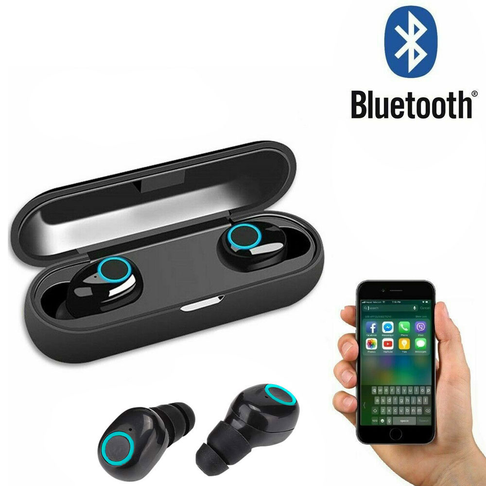 AURICOLARI BLUETOOTH/WIRELESS CON CUSTODIA DI RICARICA PER IOS ANDROID  Q10-TWS - AliExpress Consumer Electronics