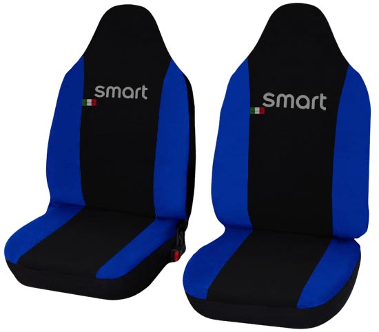 Coprisedili Smart Fortwo - Terza Serie - Bicolore Nero Blu Royal